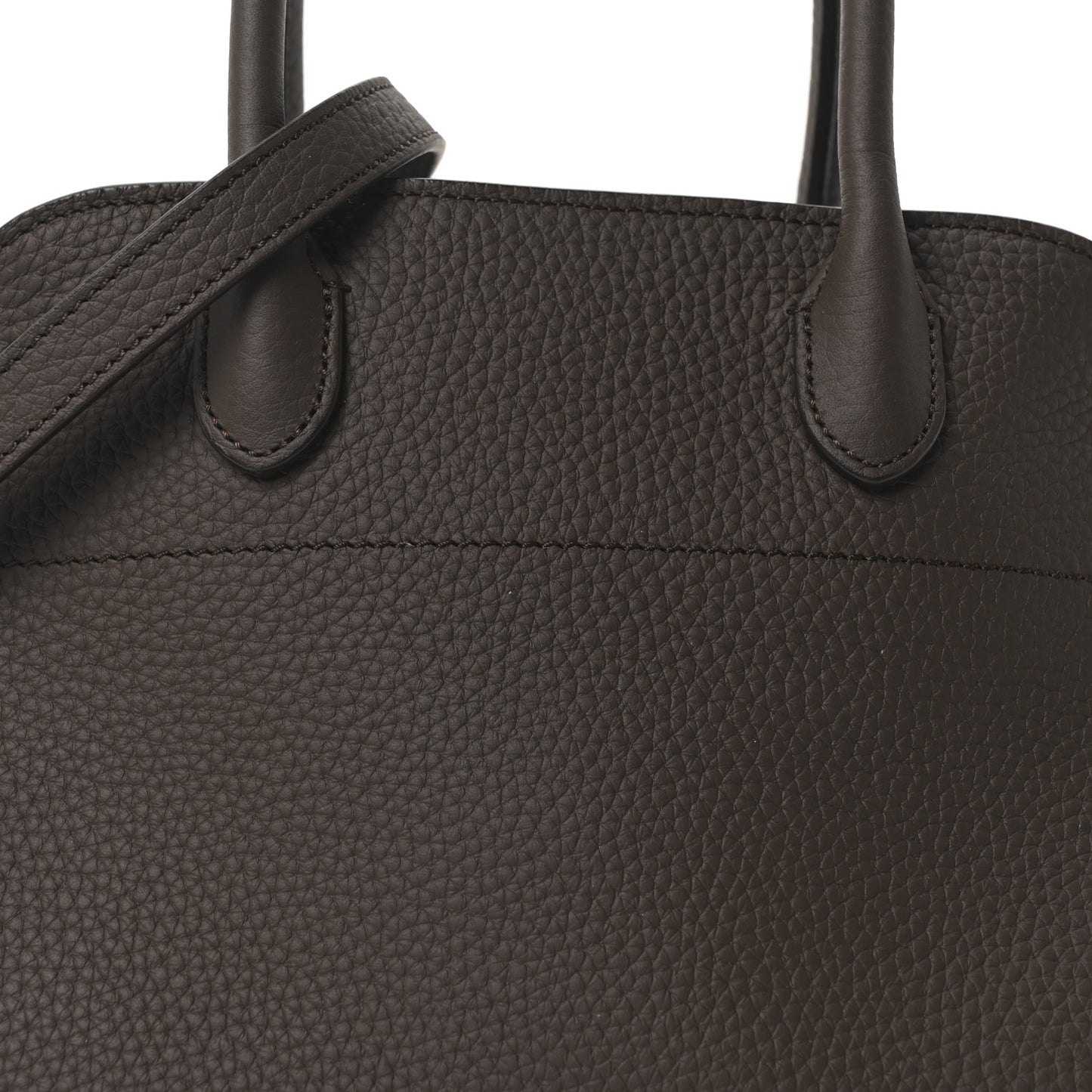 Grained Calfskin Soft Margaux 10 Bag Deep Brown