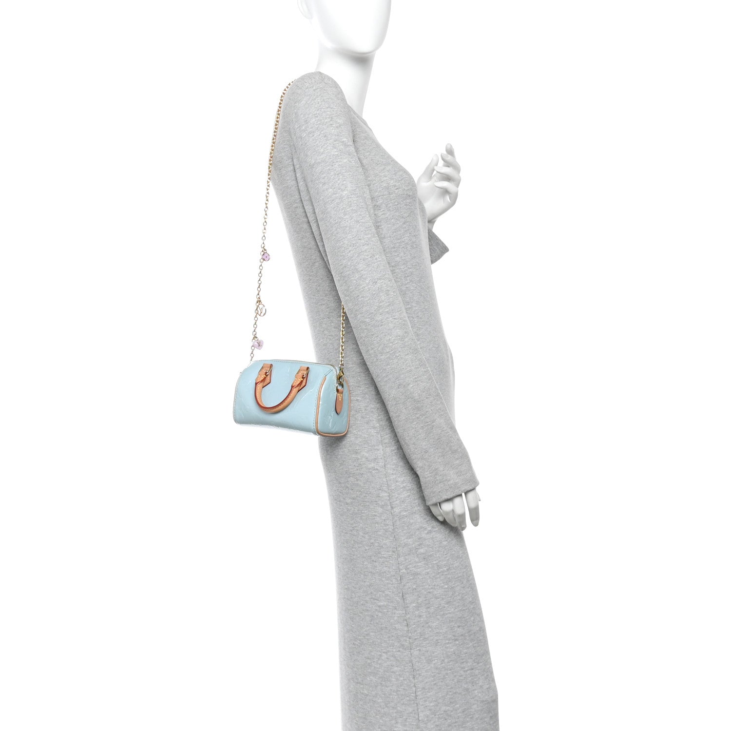 Louis Vuitton Vernis Monogram Nano Speedy Sky 2 of 9