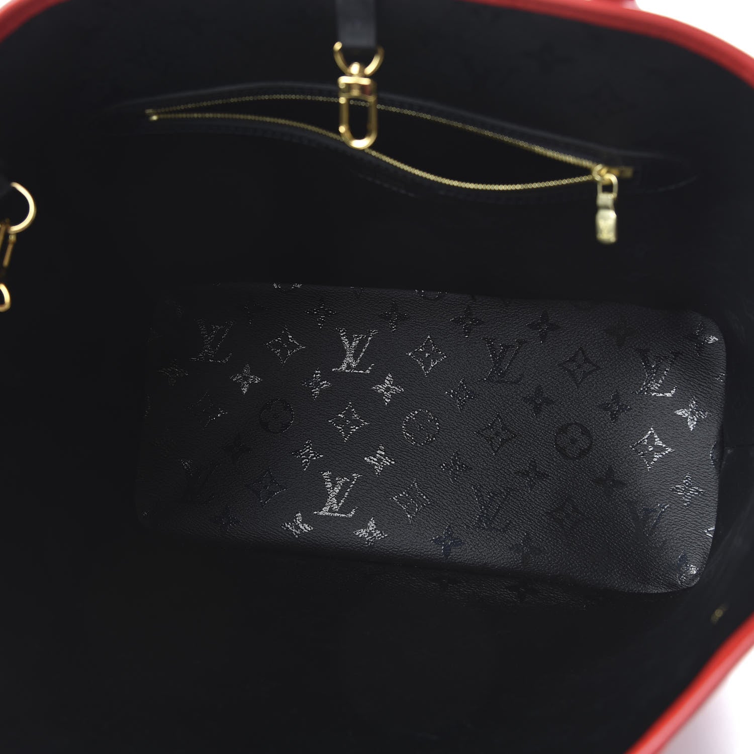 Louis Vuitton X UF Tufted Monogram Neverfull MM Black Red 6 of 10