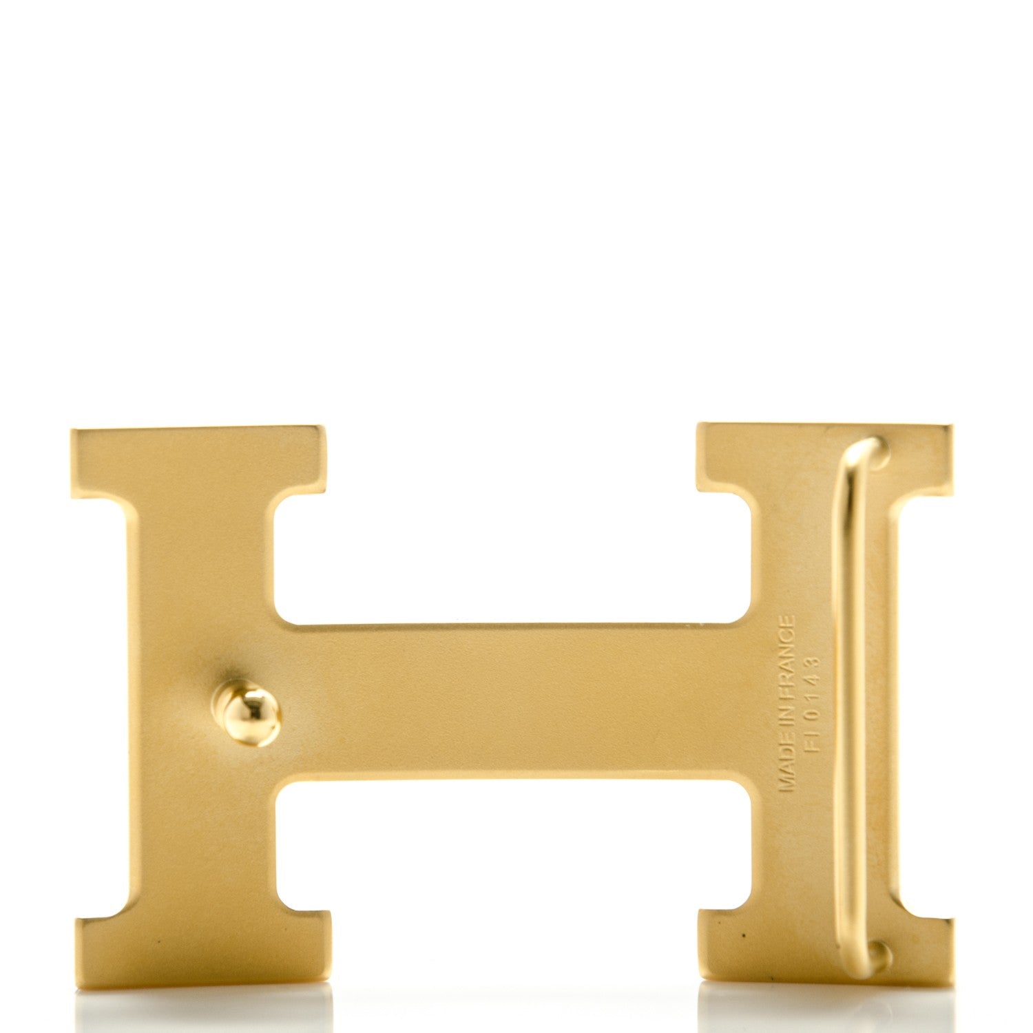 Hermes Brushed 32mm H Belt Buckle Gold 2 of 4