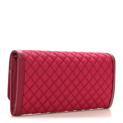Prada Tessuto Nylon Quilted Continental Flap Wallet Ibisco 4 of 10
