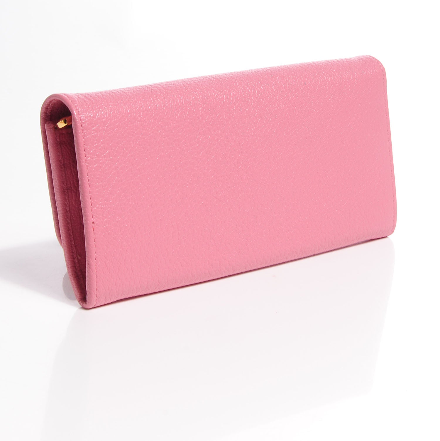 Miu Miu Goatskin Madras Twist Wallet Rosa 3 of 9