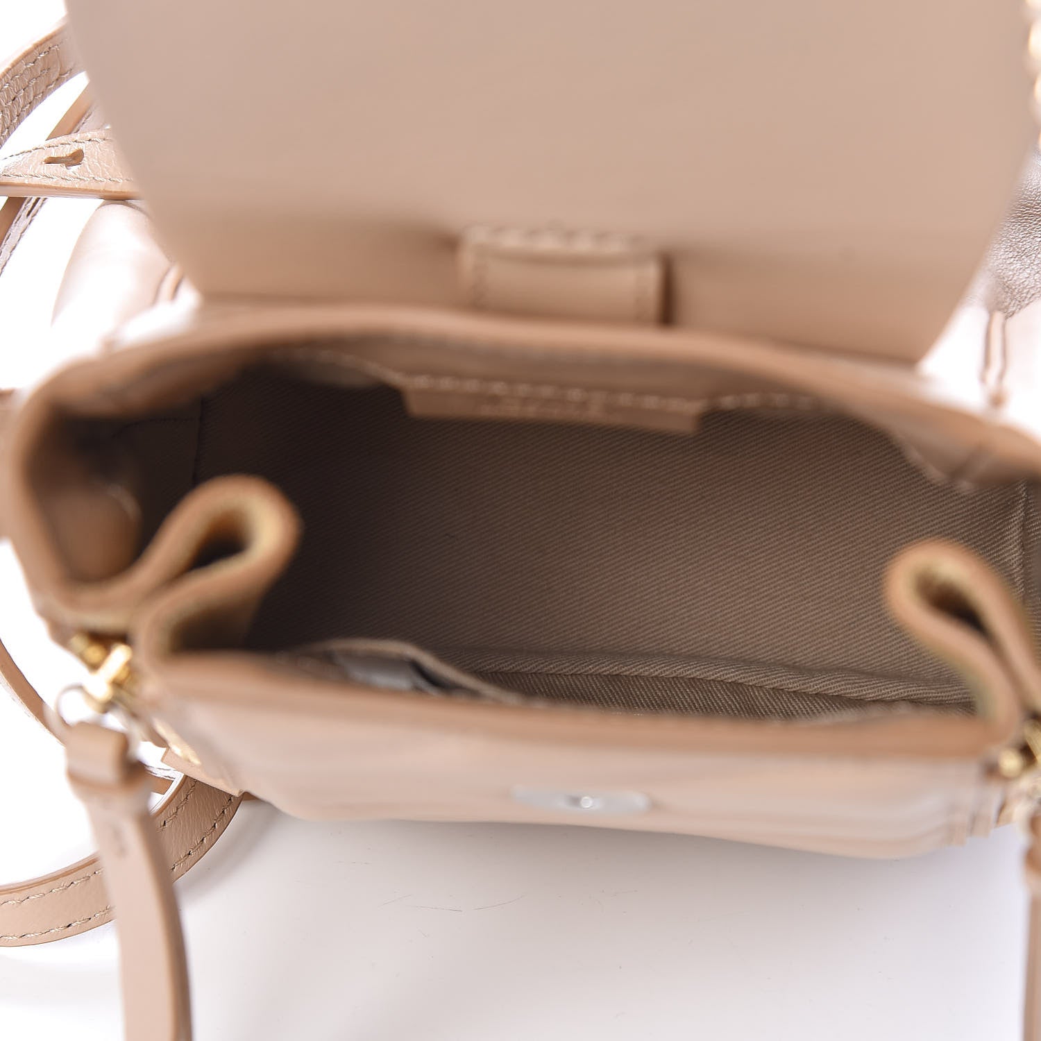 Chloe Calfskin Quilted Mini Faye Backpack Pearl Beige 7 of 10