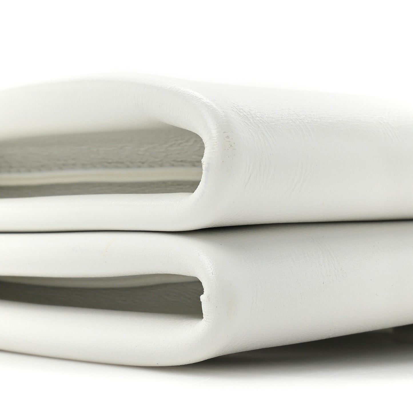 Calfskin Laser Cut Oum Double Envelope Clutch Crossbody White