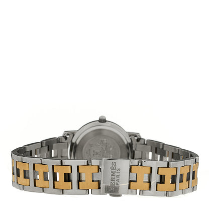 Hermes Stainless Steel 24mm Clipper Quartz Watch Gold 3 of 4