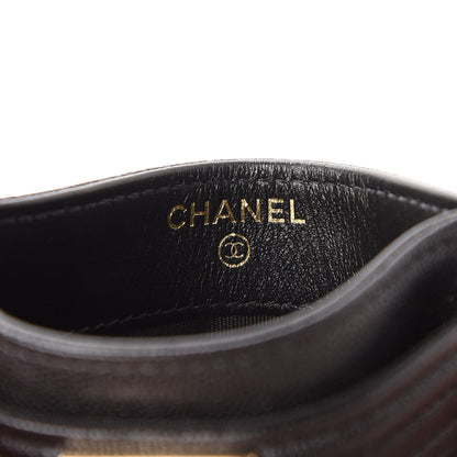 Chanel Caviar Quilted Boy Card Holder Black 6 of 10