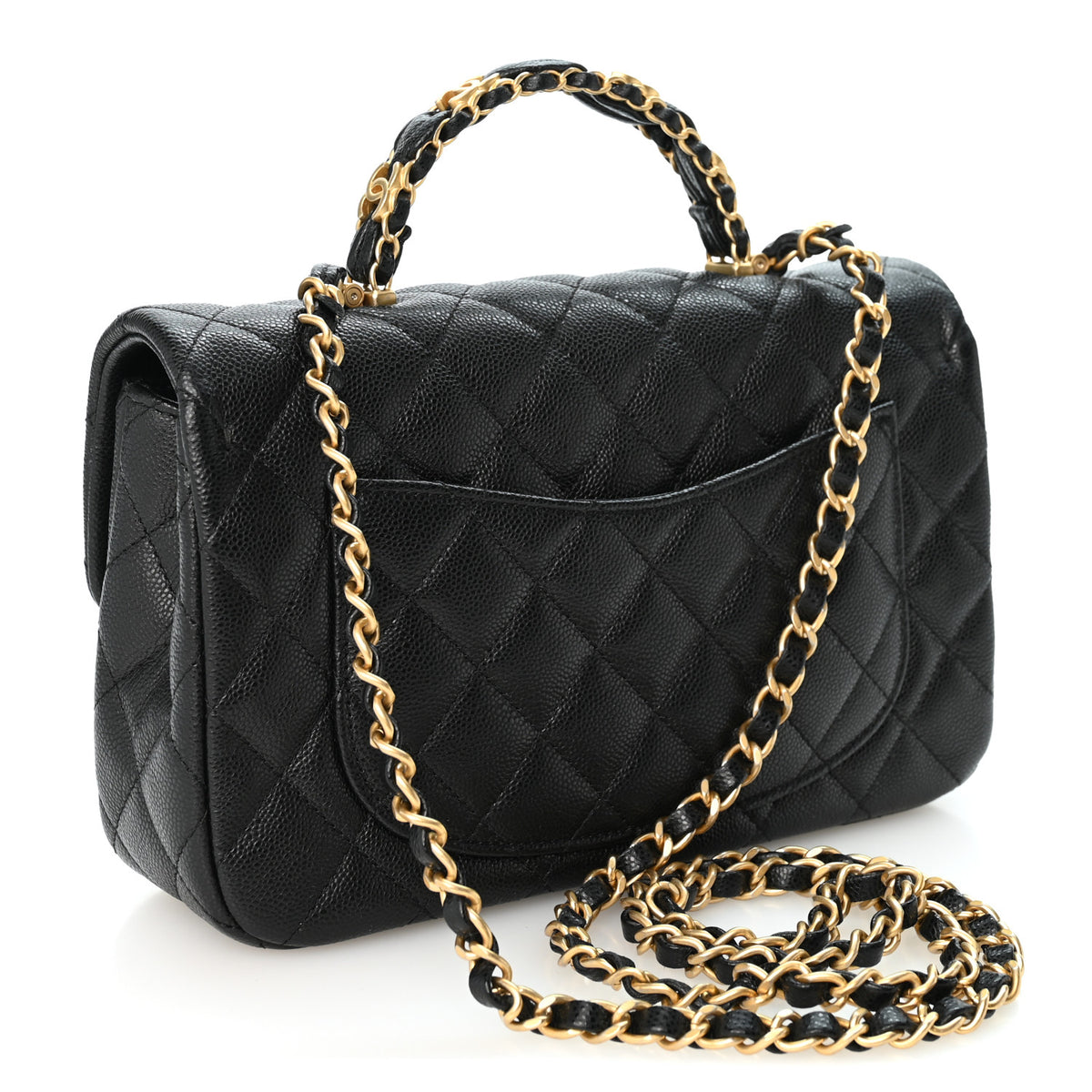 Chanel Caviar Quilted Small Handy CC Flap Black 3 of 10
