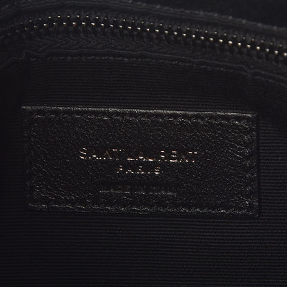 Saint Laurent Calfskin Y Quilted Monogram Medium Loulou Chain Satchel Black 9 of 10