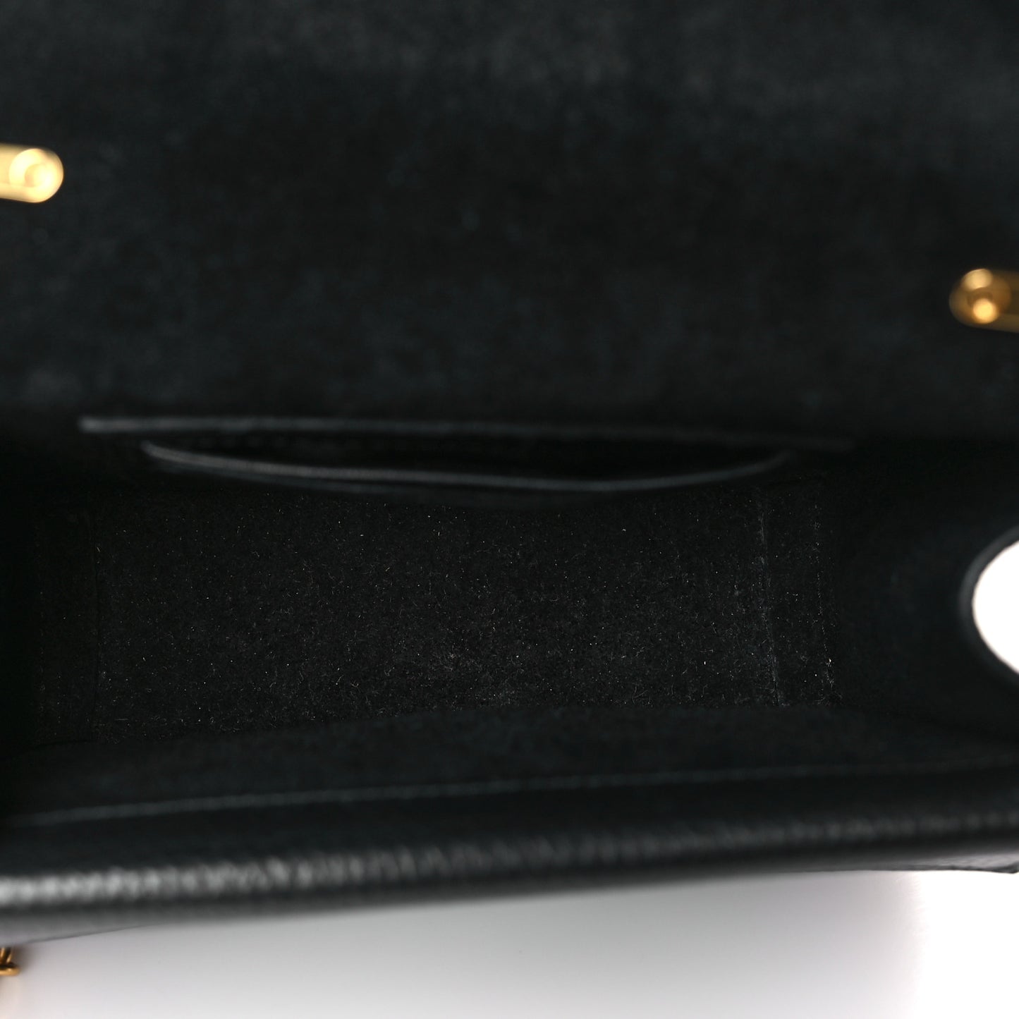 Grained Calfskin Small Amberley Top Handle Crossbody Black