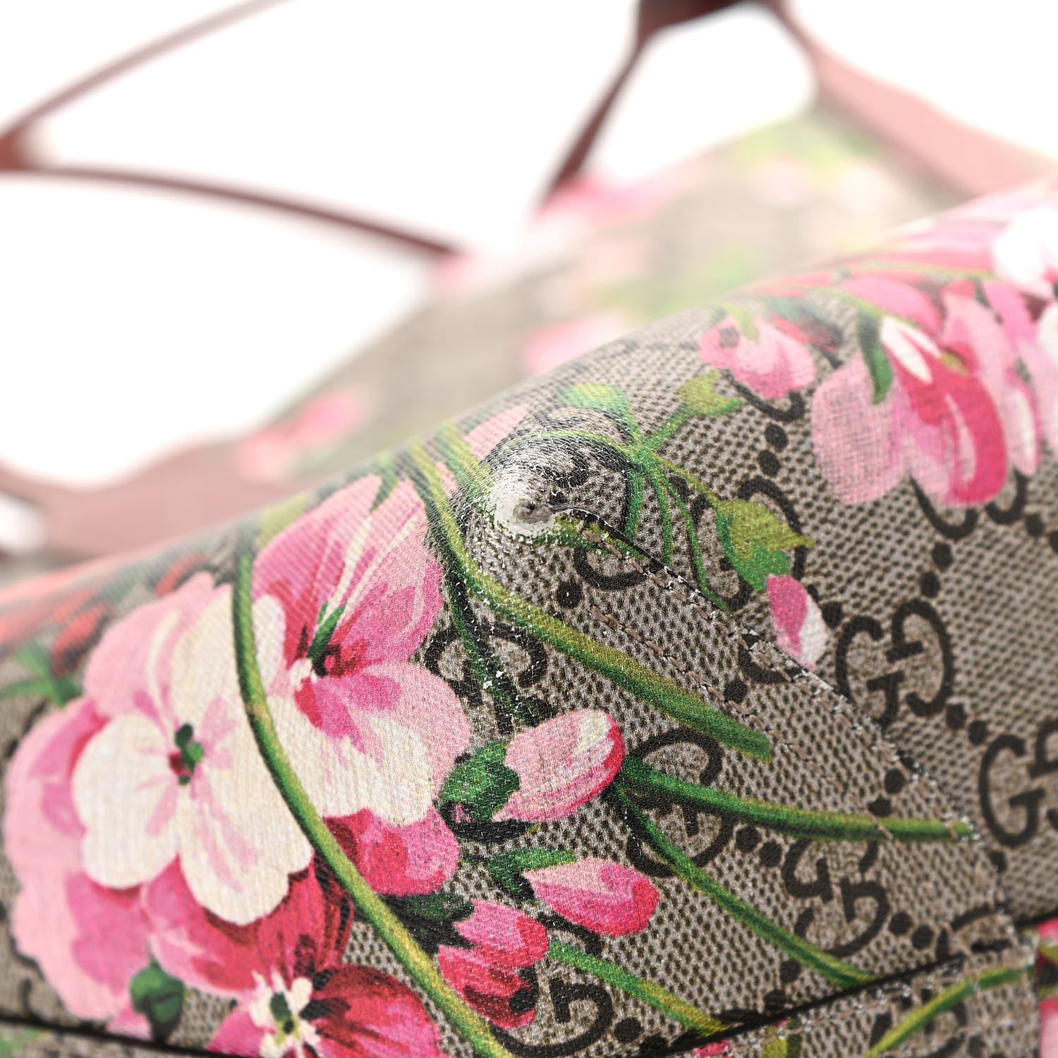 Gucci GG Supreme Monogram Blooms Medium Reversible Tote Beige Multicolor Dry Rose 13 of 21