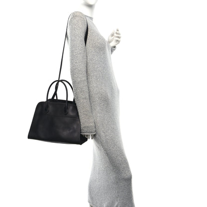 The Row Polished Saddle Calfskin Soft Margaux 12 Black 2 of 9