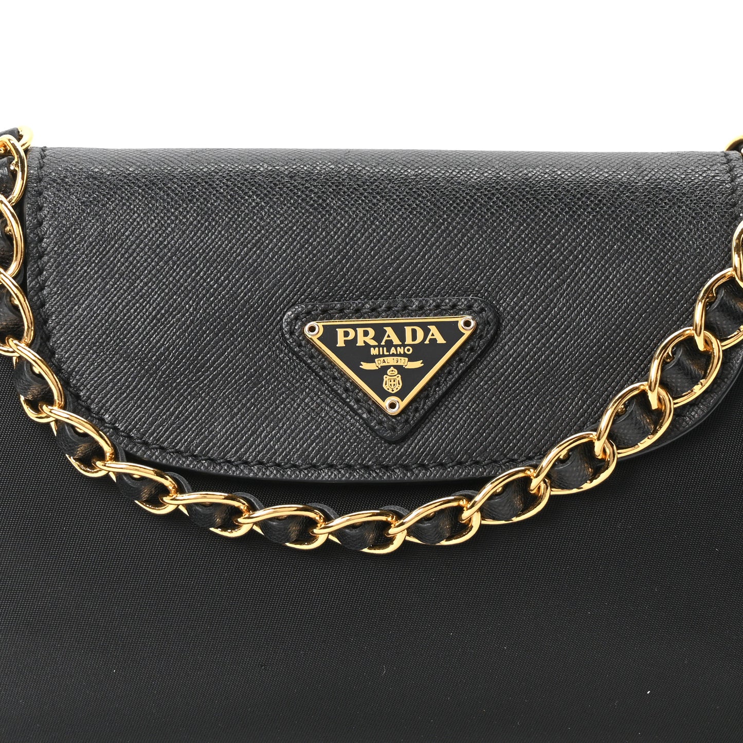 Tessuto Nylon Saffiano Crossbody Bag Black