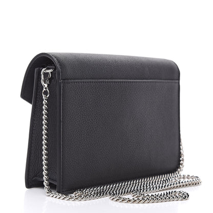 Louis Vuitton Soft Calfskin My Lockme Chain Pochette Black 3 of 9