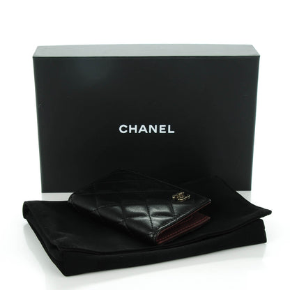 Chanel Lambskin Quilted Card Holder Wallet Black 4 of 7
