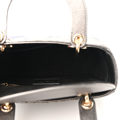 Christian Dior Lambskin Cannage Small My ABCDior Lady Dior Metallic Grey 5 of 10