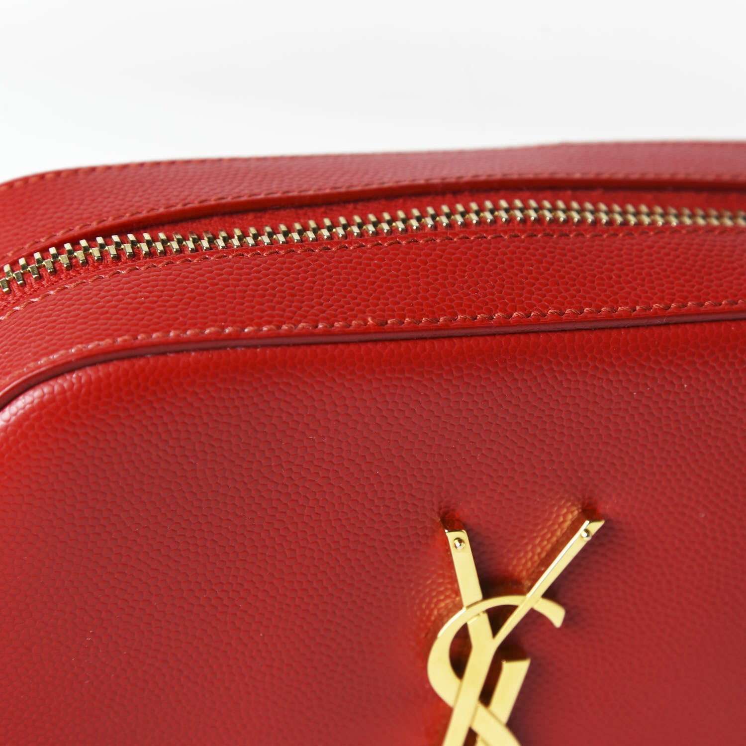 Saint Laurent Grain De Poudre Small Classic Monogram Camera Bag New Red 8 of 10