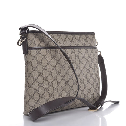 Gucci GG Plus Monogram Medium Flat Messenger Bag Dark Brown 3 of 7