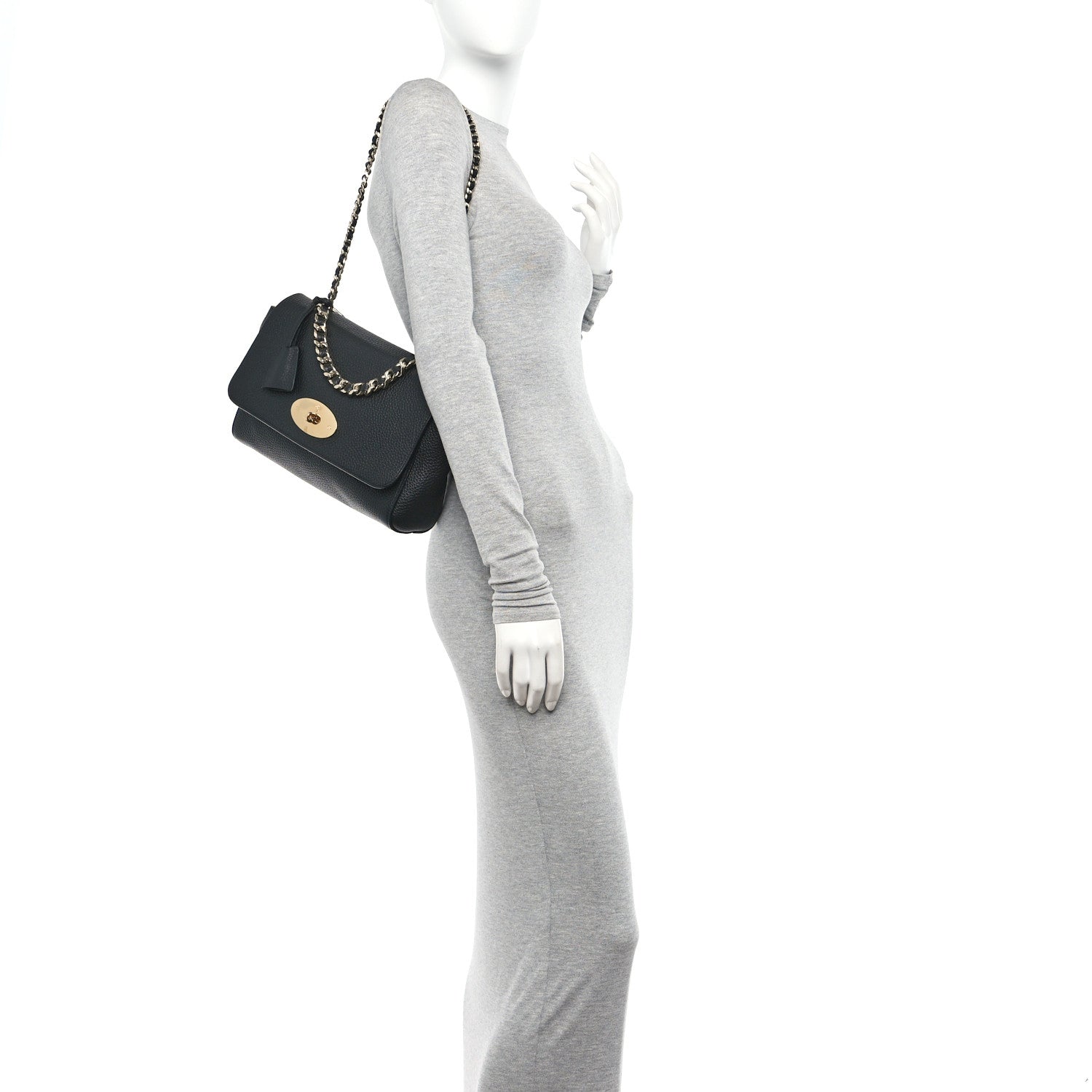 Mulberry Small Classic Grain Calfskin Medium Lily Black 2 of 9
