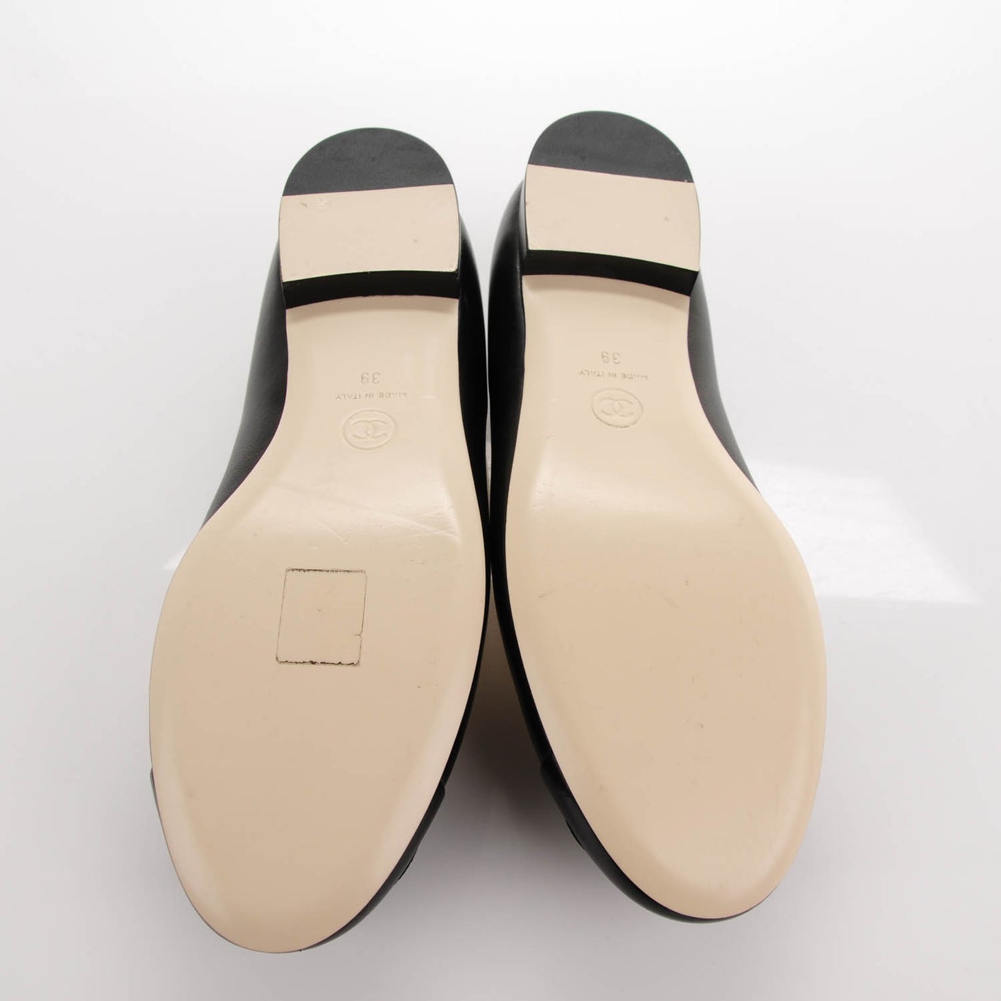 Lambskin Camellia Ballerina Flats 39 Black