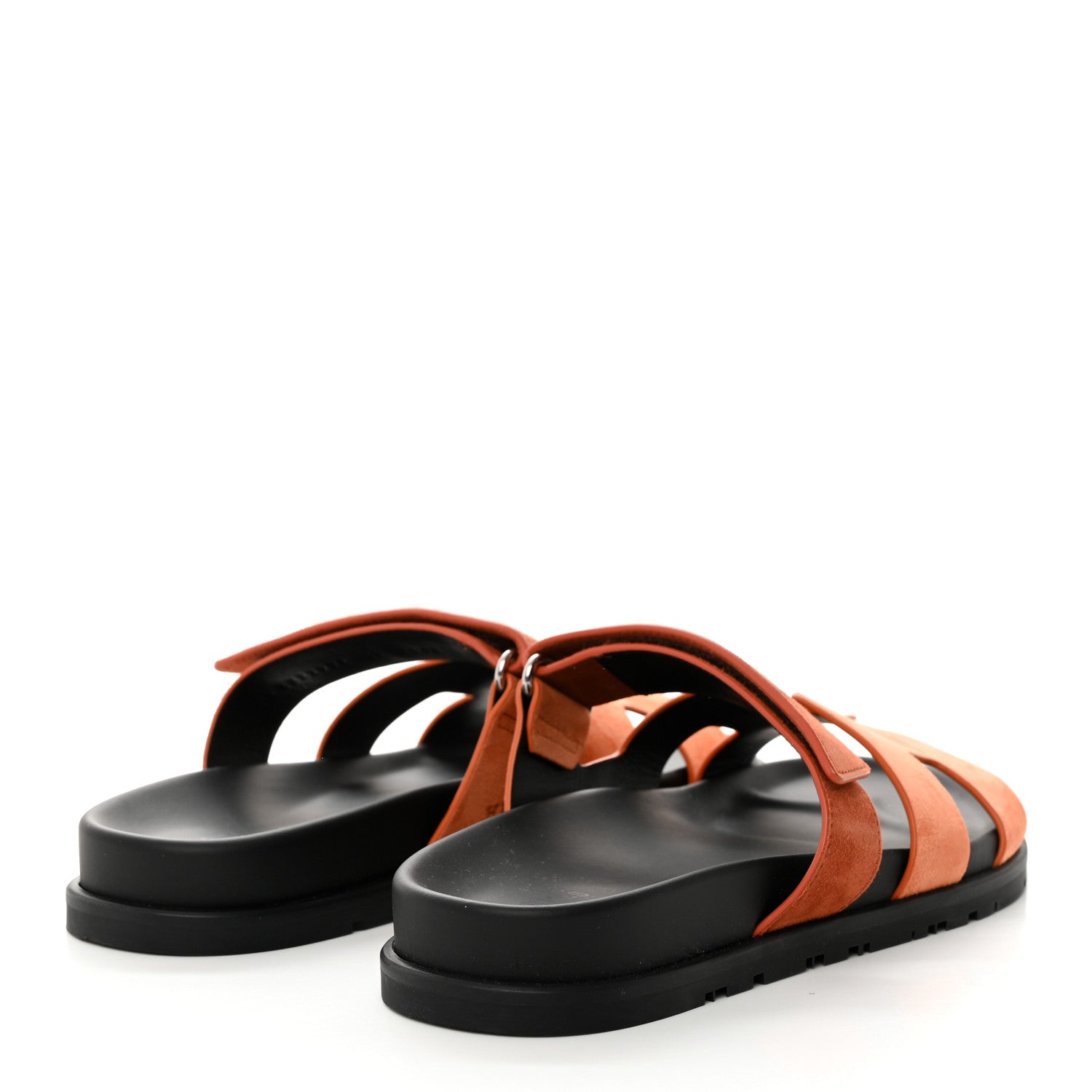 Hermes Suede Goatskin Womens Chypre Sandals 39 Rose Bois De Santal Rouge De Turin 4 of 9