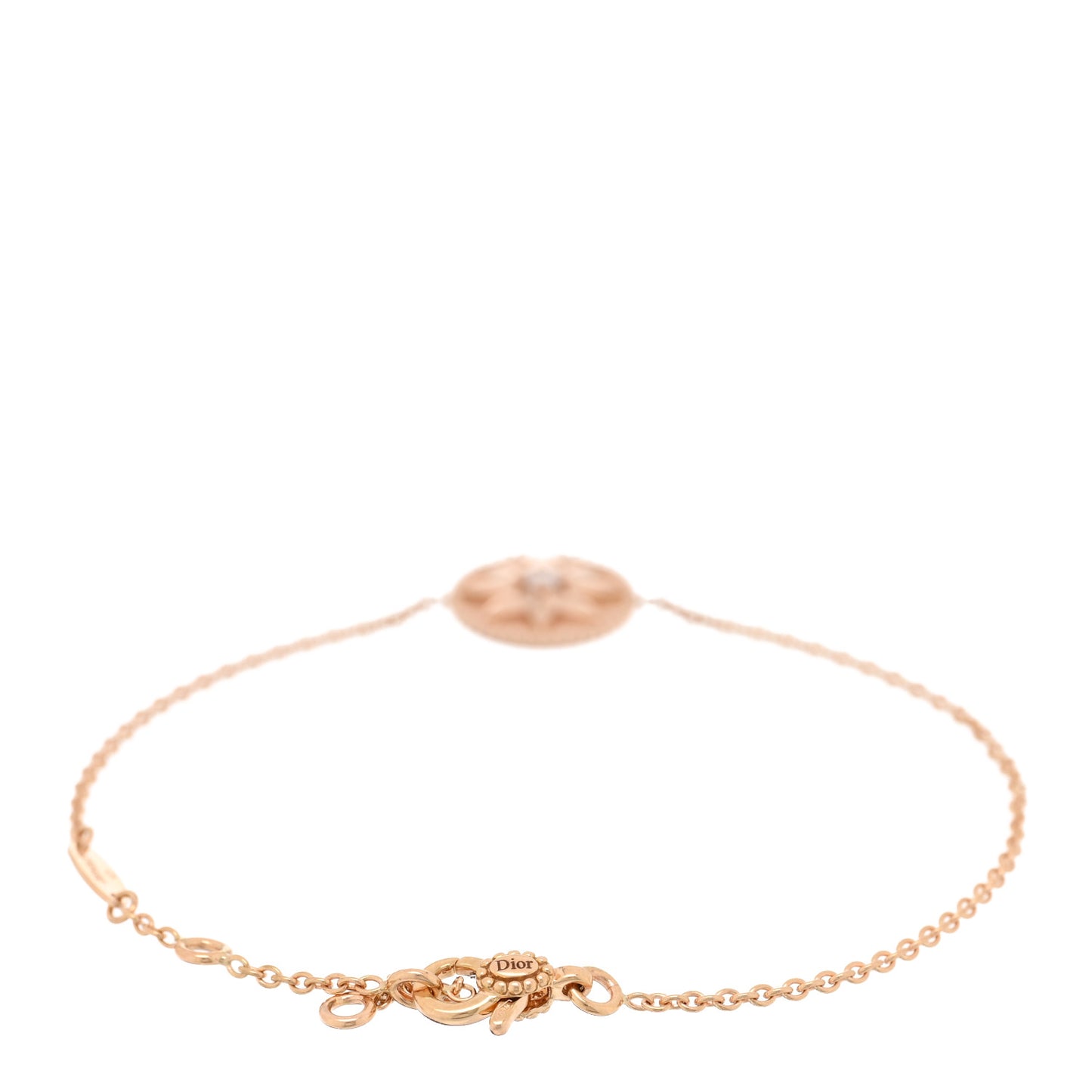 18K Rose Gold Diamond Pink Opal Rose Des Vents Bracelet