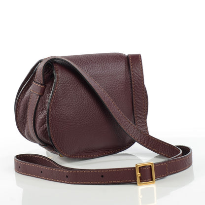 Chloe Calfskin Mini Marcie Round Crossbody Bag Dark Velvet 3 of 9
