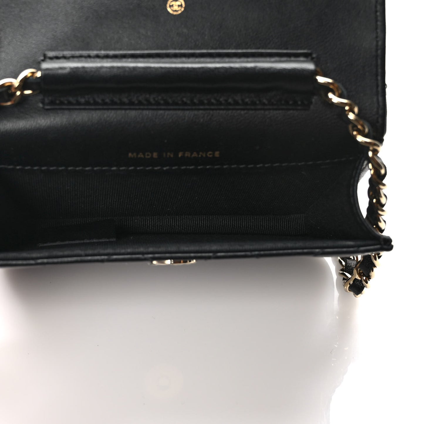 Lambskin Quilted Mini Coco Bow Clutch With Chain Black
