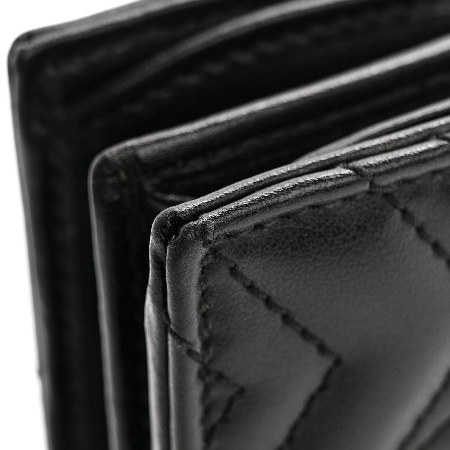 Gucci Calfskin Matelasse GG Marmont Card Case Wallet Black 8 of 9