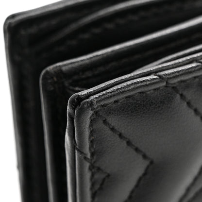 Gucci Calfskin Matelasse GG Marmont Card Case Wallet Black 8 of 9