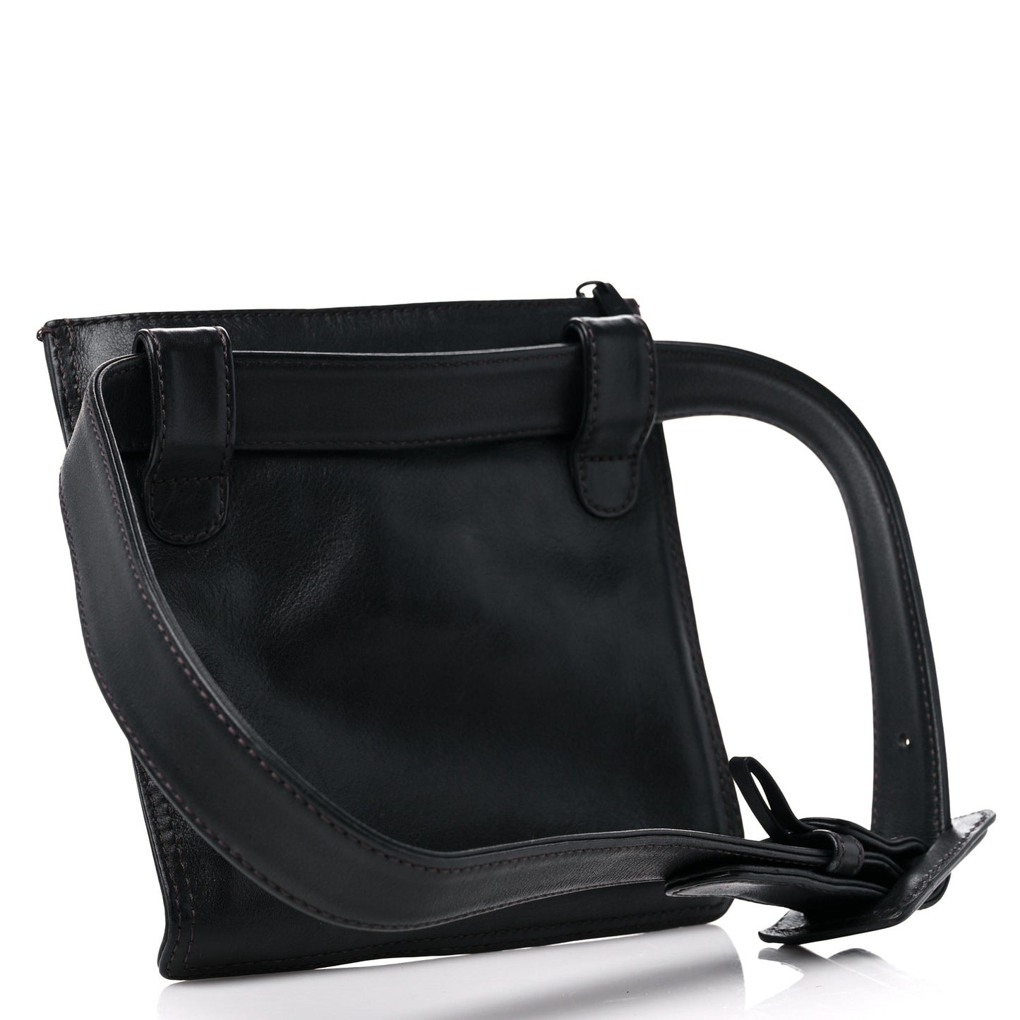 Lambskin Flap Waist Belt Bag 70 28 Black