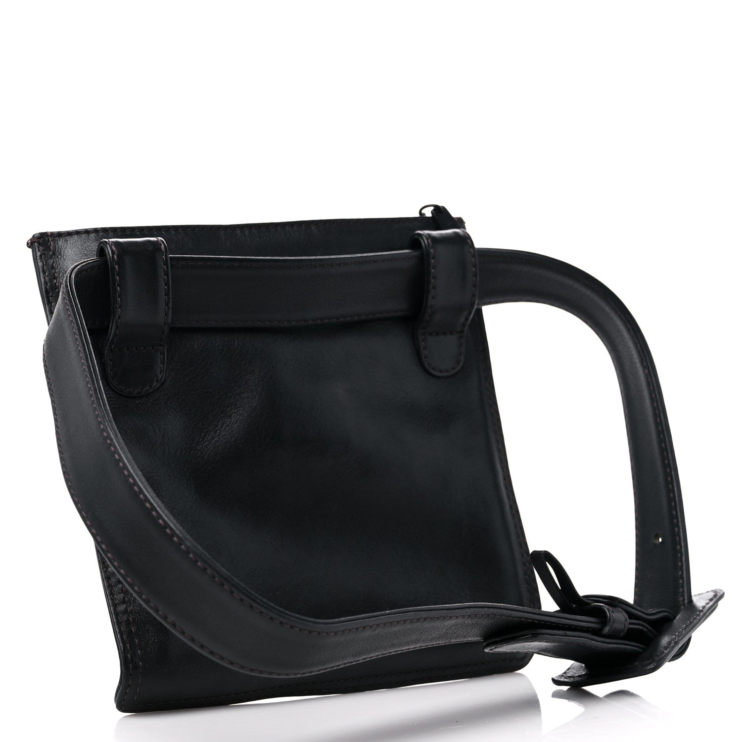 Chanel Lambskin Flap Waist Belt Bag 70 28 Black 3 of 11