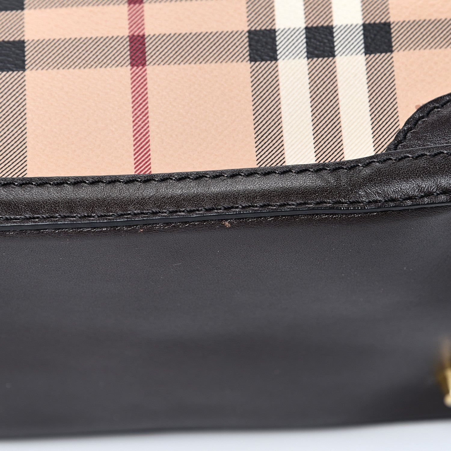Burberry Haymarket Check Small Orchard Bowling Bag Chocolate 11 of 18