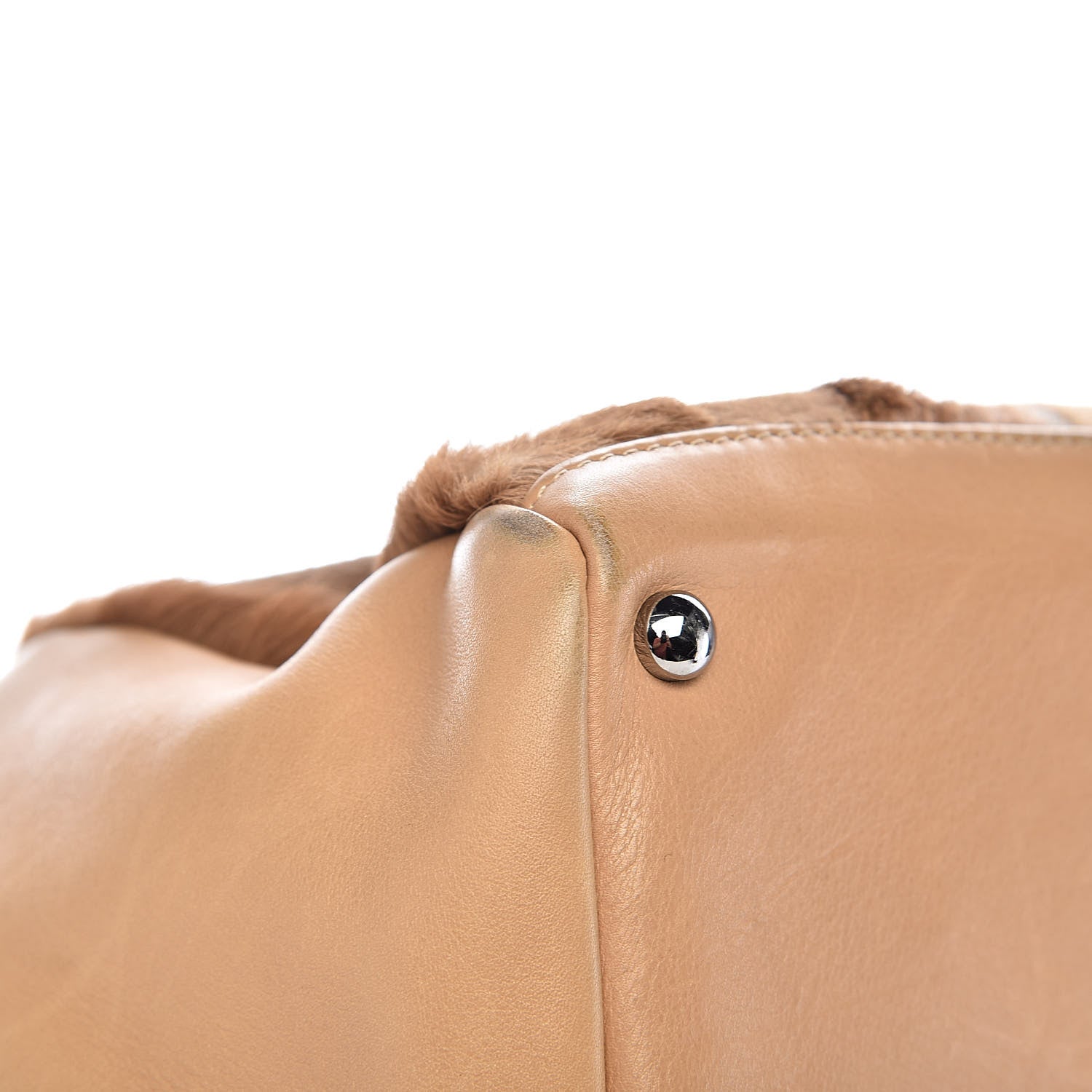 Chanel Lambskin Pony Hair Shoulder Bag Beige 12 of 20