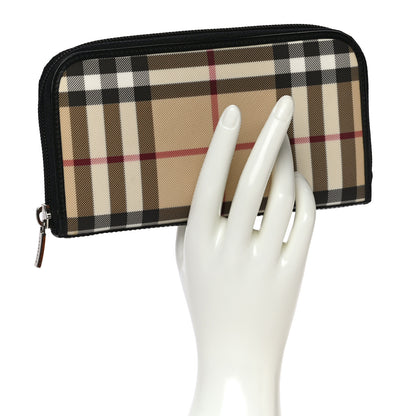 Burberry House Check Large Ziggy Zip Around Wallet Black 2 of 9