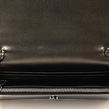 Saint Laurent Grain De Poudre Classic Monogram Kate Tassel Chain Wallet Piombo 4 of 4