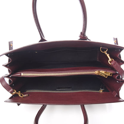 Saint Laurent Grained Calfskin Small Classic Sac De Jour Bordeaux 5 of 17