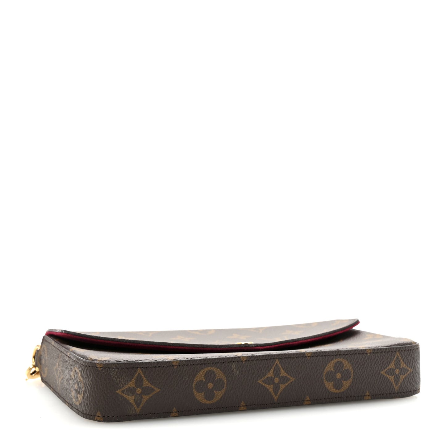 Monogram Pochette Felicie Chain Wallet Fuchsia