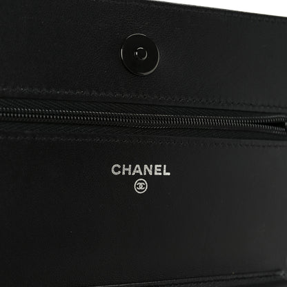 Chanel Lambskin Quilted Wallet On Chain WOC So Black 6 of 12