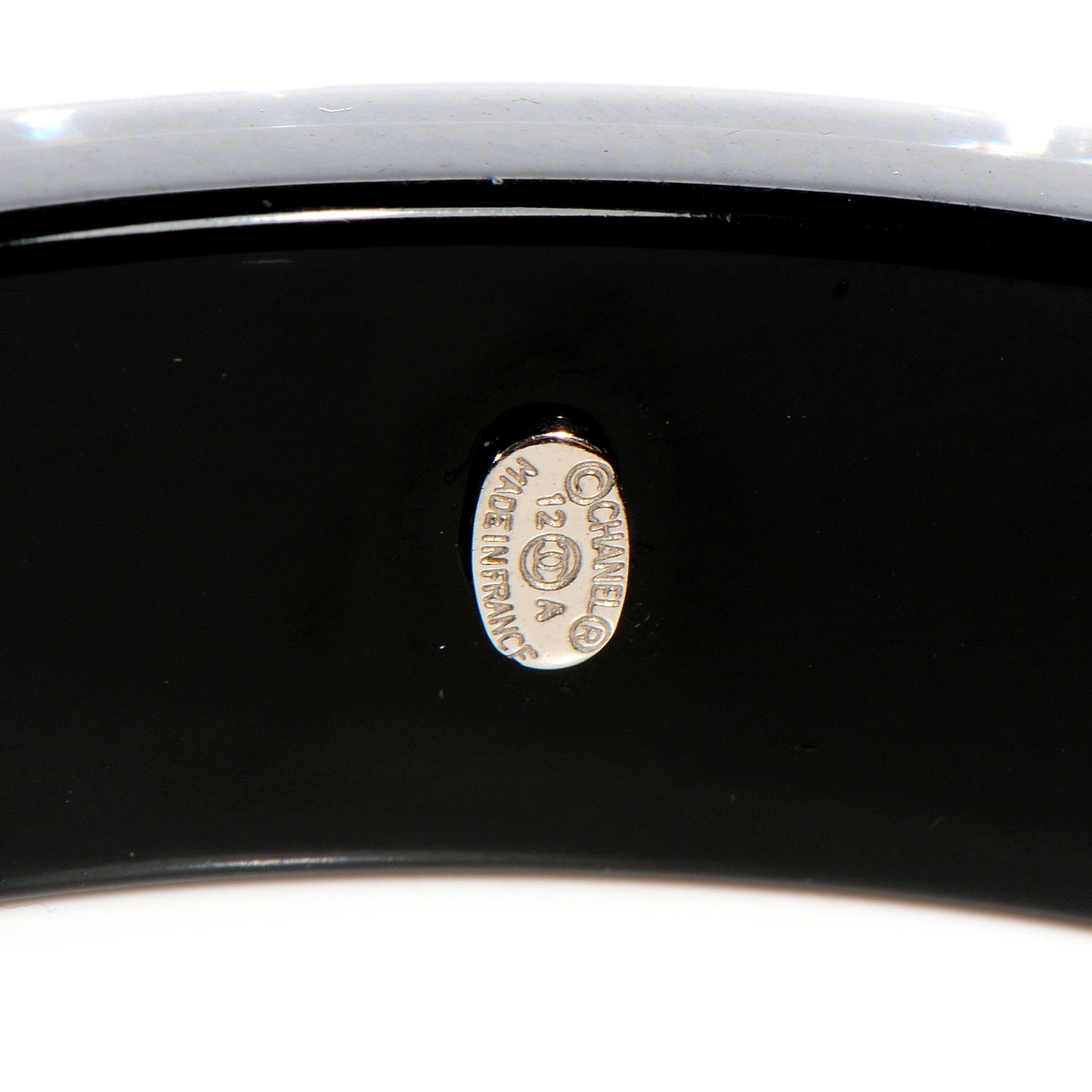Resin Crystal CC Bangle Black