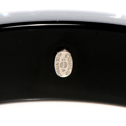 Chanel Resin Crystal CC Bangle Black 4 of 5