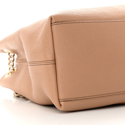 Gucci Pebbled Calfskin Medium Soho Chain Shoulder Bag Camelia 9 of 14