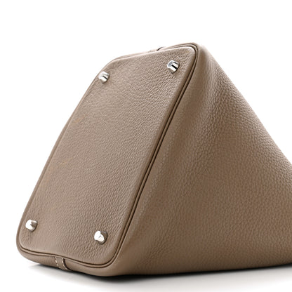 Hermes Taurillon Clemence Picotin Lock 22 MM Etoupe 10 of 12