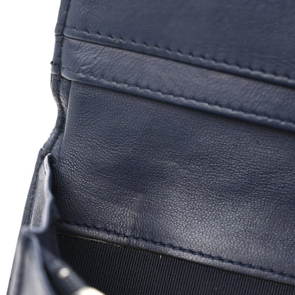 Chanel Lambskin Quilted Yen Wallet Blue 9 of 13