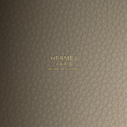 Hermes Taurillon Clemence Picotin Lock 18 PM Beton 6 of 13
