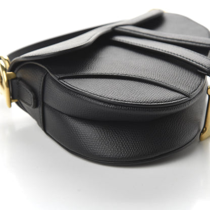 Christian Dior Grained Calfskin Mini Saddle Bag Black 6 of 9