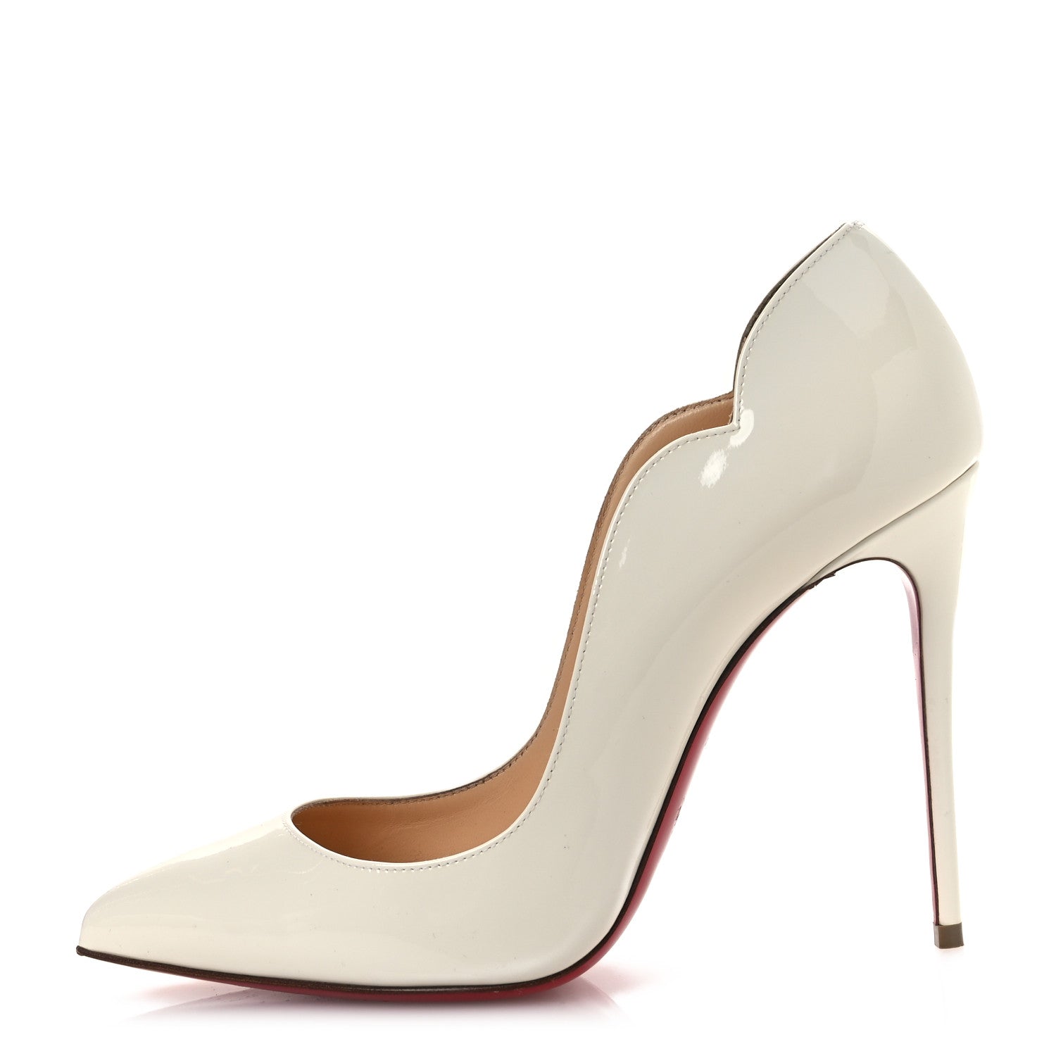 Christian Louboutin Patent Hot Chick 100 Pumps 38 White 1 of 11
