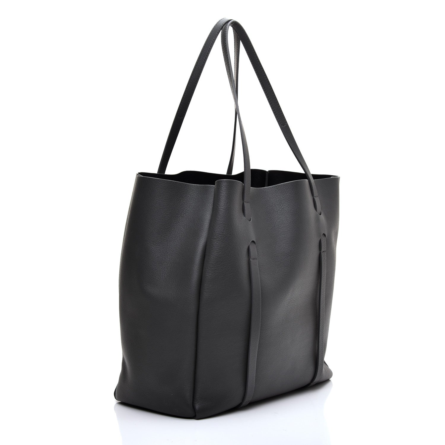 Balenciaga Veau Baltimore Double Sided Small Everyday Tote Gris Fossile Black 4 of 10