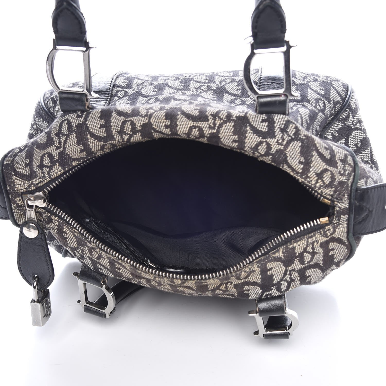 Christian Dior Denim Monogram Boston Navy 6 of 22