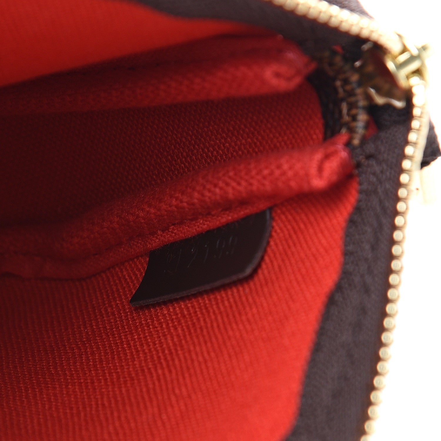 Louis Vuitton Damier Ebene 2019 Christmas Animation Mini Pochette Accessories Red 5 of 7