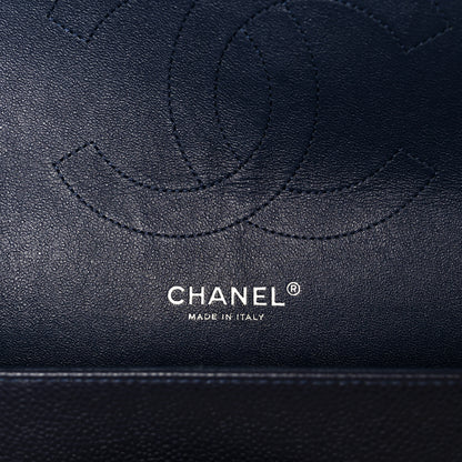 Chanel Caviar Quilted Jumbo Double Flap Navy Blue 6 of 12